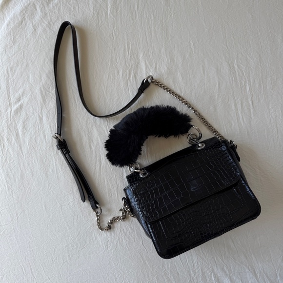 ZARA Croc-Embossed Winter Bag - Picture 8 of 9